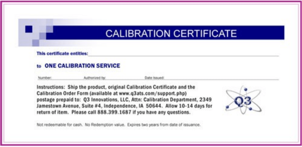 Calibration Service Certificate for AlcoHAWK PT Series - AlcoTester.com